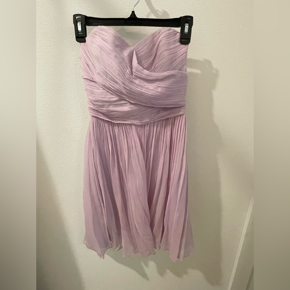 J. Crew Strapless Lilac Bridesmaid Dress